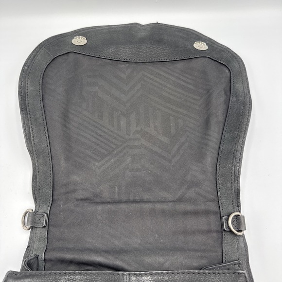 Rebecca Minkoff Women's Black Leather Saddlebag Crossbody Bag No Shoulder Strap - Picture 3 of 8